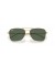 Ray-Ban RBR0102S القافلة عكس XL (58 - 15) مع الأخضر العدسات الذهب الإطار النظارات الشمسية