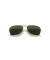 Ray-Ban RB3136 القافلة L (55 - 15) مع الأخضر العدسات الذهب الإطار النظارات الشمسية