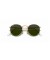 Ray-Ban RB3447 مستديرة معدنية XS (47 - 21) مع الأخضر العدسات الذهب الإطار النظارات الشمسية