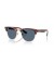 Ray-Ban RBR0504S Clubmaster عكس S (51 - 21) مع العدسات الزرقاء والذهب نظارات الإطار