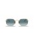 Ray-Ban RB3556N مثمنة الكلاسيكية لتر (53 - 21) مع العدسات الزرقاء والذهب نظارات الإطار