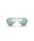 Ray-Ban RB3025 الطيار فلاش العدسات XL (58 - 14) مع الفضة العدسات و النظارات الشمسية الإطار الفضي