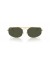 Ray-Ban RB3845 Explorer V XXL (60 - 17) مع الأخضر العدسات الذهب الإطار النظارات الشمسية
