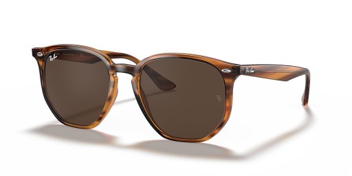 Ray-Ban RB4306 L (54 - 19) مع البني العدسات و النظارات الشمسية الإطار الأحمر