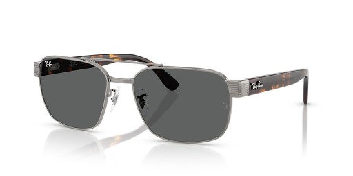 Ray-Ban RB3751 L (58 - 17) مع العدسات الرمادية والفضية نظارات الإطار