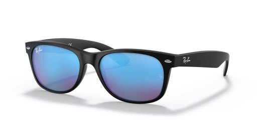 Ray-Ban RB2132 جديد عابر سبيل فلاش S (52 - 18) مع الأزرق العدسات و النظارات الشمسية الإطار الأسود