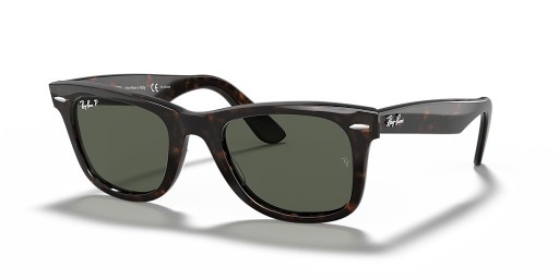 Ray-Ban RB2140 الأصلية عابر سبيل الكلاسيكية ل (50 - 22) مع الأخضر العدسات السلحفاة نظارات الإطار