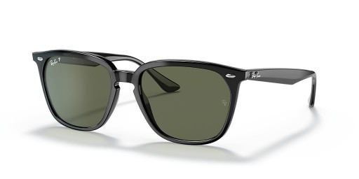 Ray-Ban RB4362 L (55 - 18) مع الأخضر العدسات و النظارات الشمسية الإطار الأسود