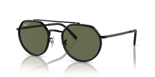 Ray-Ban RB3765 لتر (53 - 22) مع الأخضر العدسات و النظارات الشمسية الإطار الأسود