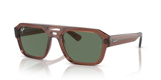 Ray-Ban RB4397 كوريجان الحيوي القائم م (54 - 20) مع الأخضر العدسات البني نظارات الإطار