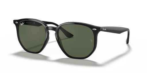 Ray-Ban RB4306 L (54 - 19) مع الأخضر العدسات و النظارات الشمسية الإطار الأسود