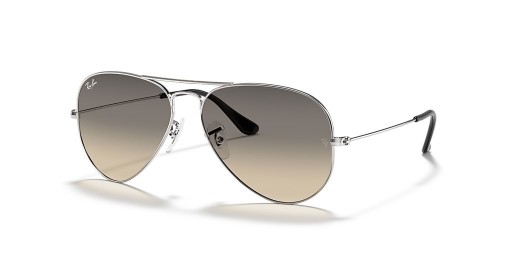 Ray-Ban RB3025 الطيار التدرج XL (58 - 14) مع العدسات الرمادية والفضية نظارات الإطار