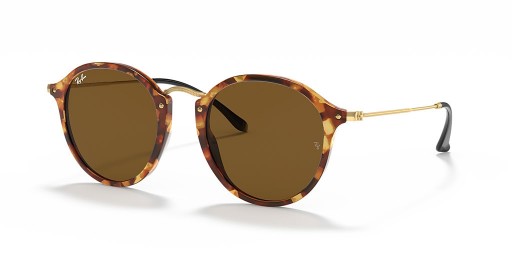 Ray-Ban RB2447 جولة البقعة XL (49 - 21) مع العدسات البني و البني نظارات الإطار