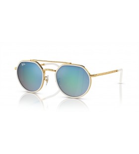 Ray-Ban RB3765 Ù„ØªØ± (53 - 22) Ù…Ø¹ Ø§Ù„Ø¹Ø¯Ø³Ø§Øª Ø§Ù„Ø²Ø±Ù‚Ø§Ø¡ ÙˆØ§Ù„Ø°Ù‡Ø¨ Ù†Ø¸Ø§Ø±Ø§Øª Ø§Ù„Ø¥Ø·Ø§Ø±