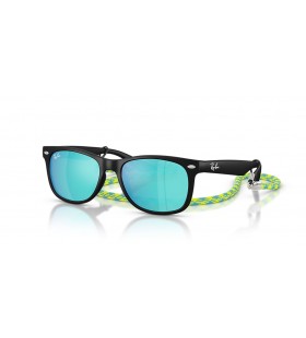 Ray-Ban RB9052S جديد عابر سبيل الاطفال الصيف كبسولة S (47 - 15) مع الأزرق العدسات و النظارات الشمسية الإطار الأسود