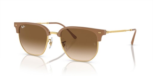 Ray-Ban RB4416 Nové Clubmaster L (51 - 20) s Hnědými čočkami a Béžová rám sluneční Brýle