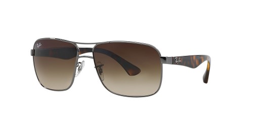 Ray-Ban RB3516 M (59 - 15) s Hnědými skly a Stříbrný rám sluneční Brýle
