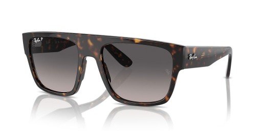 Ray-Ban RB0360S Tulák XL (57 - 20) s Šedými čočkami a Želva rám sluneční Brýle