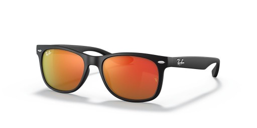 Ray-Ban RB9052SF New Wayfarer Dětské M (50 - 15) s Oranžové čočky a Černý rám sluneční Brýle