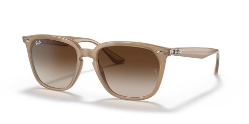 Ray-Ban RB4362 L (55 - 18) s Hnědými čočkami a Béžová rám sluneční Brýle
