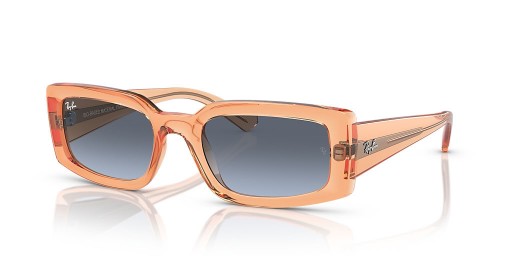 Ray-Ban RB4395 Kiliane Bio-Based M (54 - 21) s Modrými skly a Oranžové rám sluneční Brýle