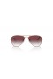 Ray-Ban RB9506S Aviator Děti L (52 - 14) s Violet čočky a Růžové rám sluneční Brýle