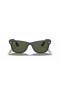 Ray-Ban RB2140F Original Wayfarer Classic L (52 - 22) s Zelené čočky a Černý rám sluneční Brýle