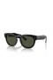 Ray-Ban RB0298SF Mega Hawkeye L (53 - 21) s Zelené čočky a Černý rám sluneční Brýle