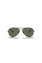 Ray-Ban RB3025 Aviator Classic XL (58 - 14) s Zelené čočky a Černý rám sluneční Brýle