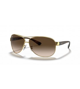 Ray-Ban RB3386 L (63 - 13) s HnÄ›dÃ½mi ÄoÄkami a ZlatÃ½ rÃ¡m sluneÄnÃ­ BrÃ½le