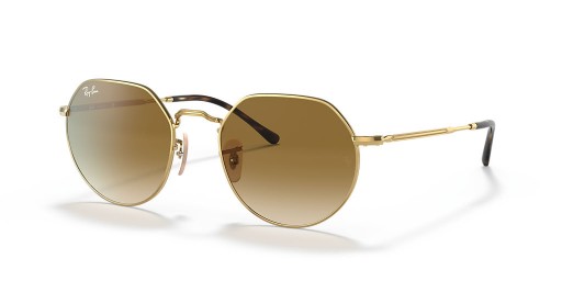 Ray-Ban RB3565 Jack XL (55 - 20) med Brune linser og Guld ramme Solbriller