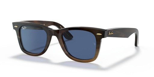 Ray-Ban RB2140CO Originale Wayfarer Horn L (50 - 22) med Blå linser og Tortoise frame Solbriller