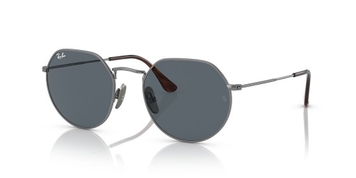 Ray-Ban RB8165 Jack Titanium S (51 - 20) med Blå linser og Sølv ramme Solbriller