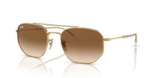 Ray-Ban RB3707 XL (57 - 20) med Brune linser og Guld ramme Solbriller