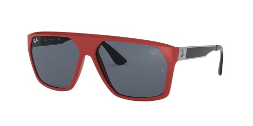 Ray-Ban RB4309M Scuderia Ferrari Collection L (60 - 13) med Grå linser og Rød ramme Solbriller