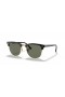 Ray-Ban RB3016F Klubmester Classic XL (55 - 19) med Grønne linser og Sort ramme Solbriller