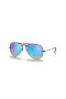 Ray-Ban RB3025 Aviator Flash Gradient Linser XXL (62 - 14) med Blå linser og Sort ramme Solbriller