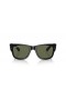 Ray-Ban RB0840S Mega Wayfarer M (51 - 21) med Grønne linser og Sort ramme Solbriller