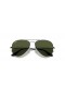 Ray-Ban RB3025 Aviator Classic XL (58 - 14) med Grønne linser og Sølv ramme Solbriller