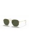 Ray-Ban RB3548 Sekskantet M (51 - 21) med Grønne linser og Guld ramme Solbriller