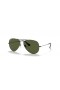 Ray-Ban RB3025 Aviator Classic XL (58 - 14) med Grønne linser og Sølv ramme Solbriller