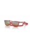 Ray-Ban RB9052S Nye Wayfarer Kids S (47 - 15) med Orange linser og Rød ramme Solbriller