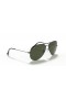 Ray-Ban RB3025 Aviator Large Metal II-XXL (62 - 14) med Grønne linser og Sort ramme Solbriller