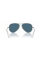Ray-Ban RB8089 Aviator Titanium L (58 - 14) med Blå linser og Sølv ramme Solbriller