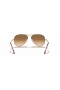Ray-Ban RB3689 Aviator Metal II L (58 - 14) med Brune linser og Guld ramme Solbriller