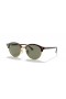 Ray-Ban RB4246 Clubround Classic M (51 - 19) med Grønne linser og Tortoise frame Solbriller