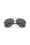 Ray-Ban RBR0101S Lenny Kravitz X Aviator Omvendte L (59 - 11) med Grå linser og Sort ramme Solbriller