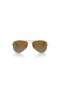 Ray-Ban RB9506S Aviator Kids L (52 - 14) med Brune linser og Guld ramme Solbriller
