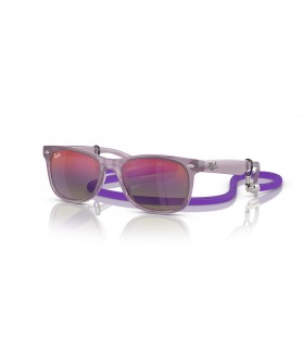 Ray-Ban RB9052S Nye Wayfarer Kids S (47 - 15) med BlÃ¥ linser og ramme Solbriller Violet