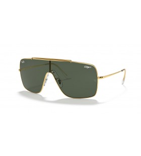 Ray-Ban RB3697 Wings II-XXL (0 - 135) med Grønne linser og Guld ramme Solbriller